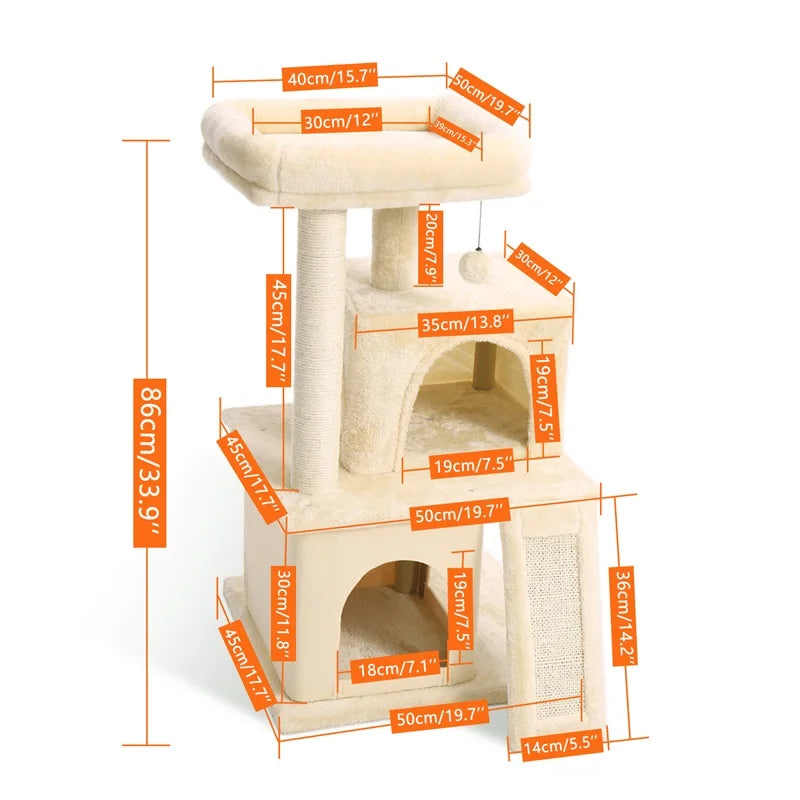 Multi-Level Cat Tree Tower