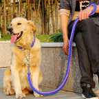 Double Strand Rope Dog Leash & Collar Set