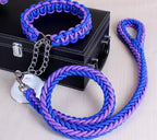 Double Strand Rope Dog Leash & Collar Set
