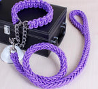 Double Strand Rope Dog Leash & Collar Set
