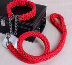 Double Strand Rope Dog Leash & Collar Set