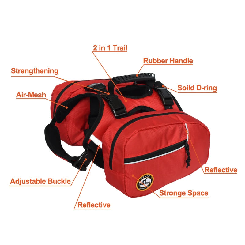 Removable Dog Backpack Harness