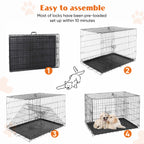 Heavy-Duty Folding Metal Dog Cage