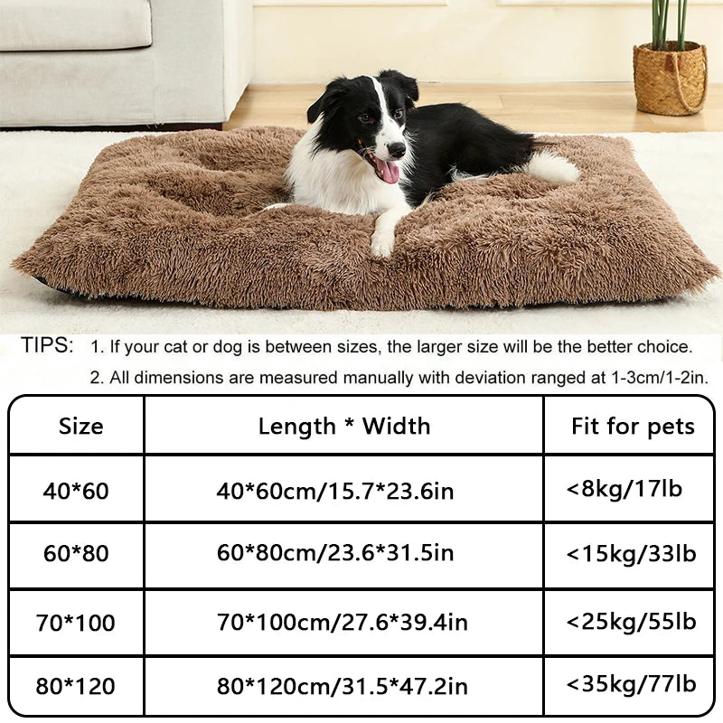 Soft Long Plush Pet Bed
