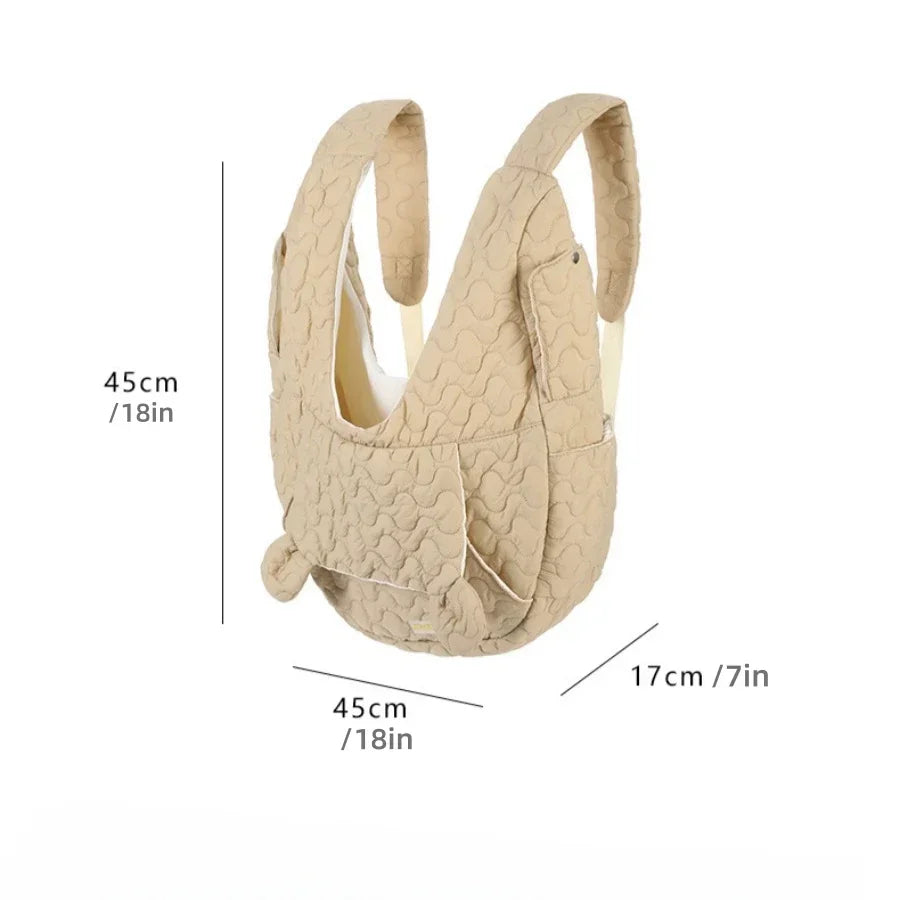 Soft Quilted Pet Carrier Chest Bag