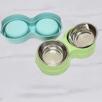 Dual Stainless Steel Pet Bowl