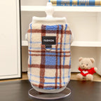 Winter Warm Plaid Dog Fleece Vest