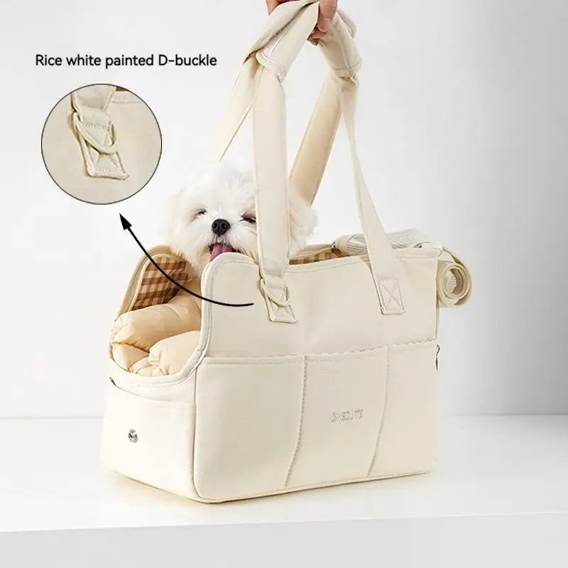 Cotton Pet Carrier Shoulder Bag