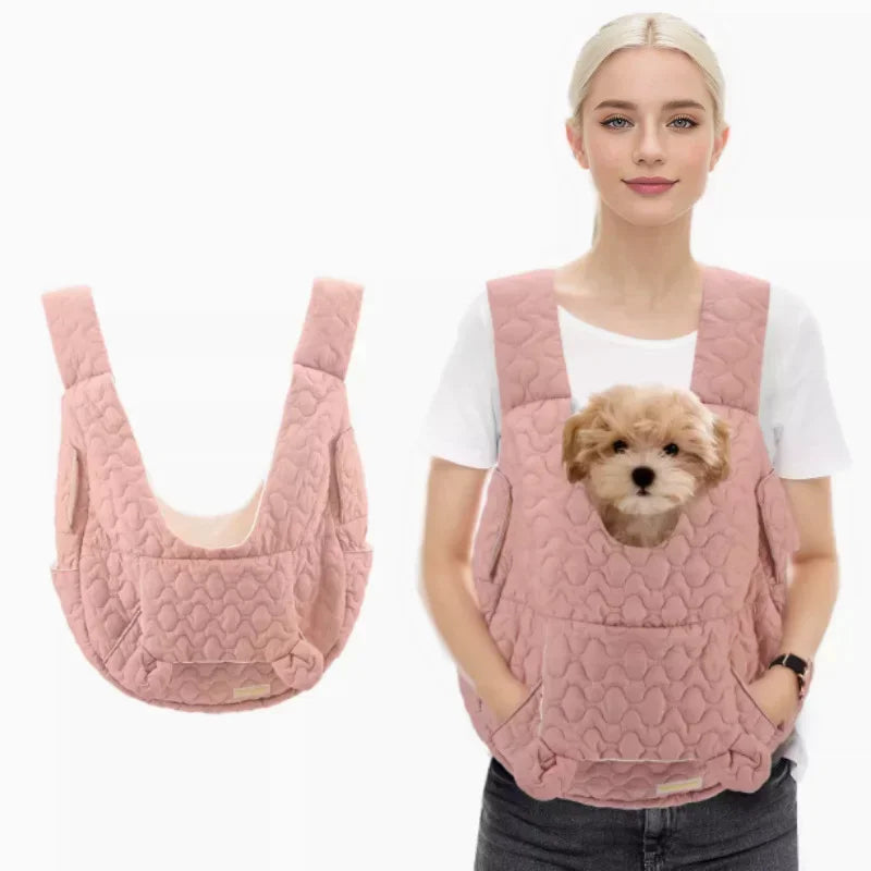 Soft Quilted Pet Carrier Chest Bag