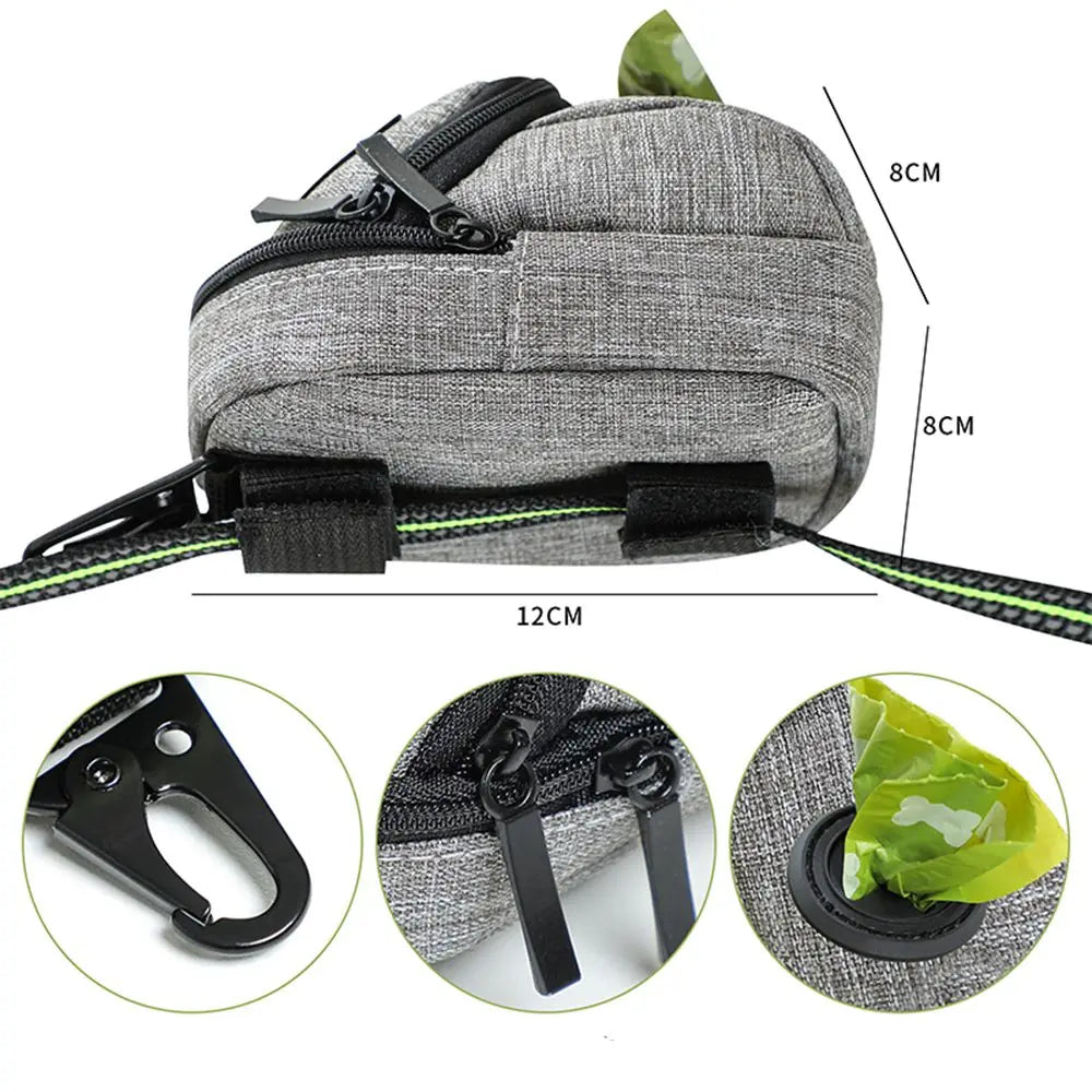 Multifunctional Dog Treat Pouch with Poop Bag Dispenser