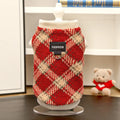 Winter Warm Plaid Dog Fleece Vest