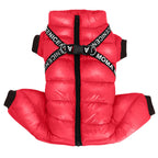 Waterproof Winter Dog Jacket with Built-in Harness