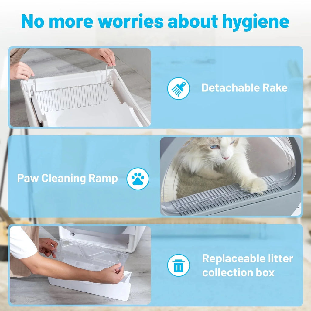 Pull-N-Scoop Semi-Automatic Cat Litter Box