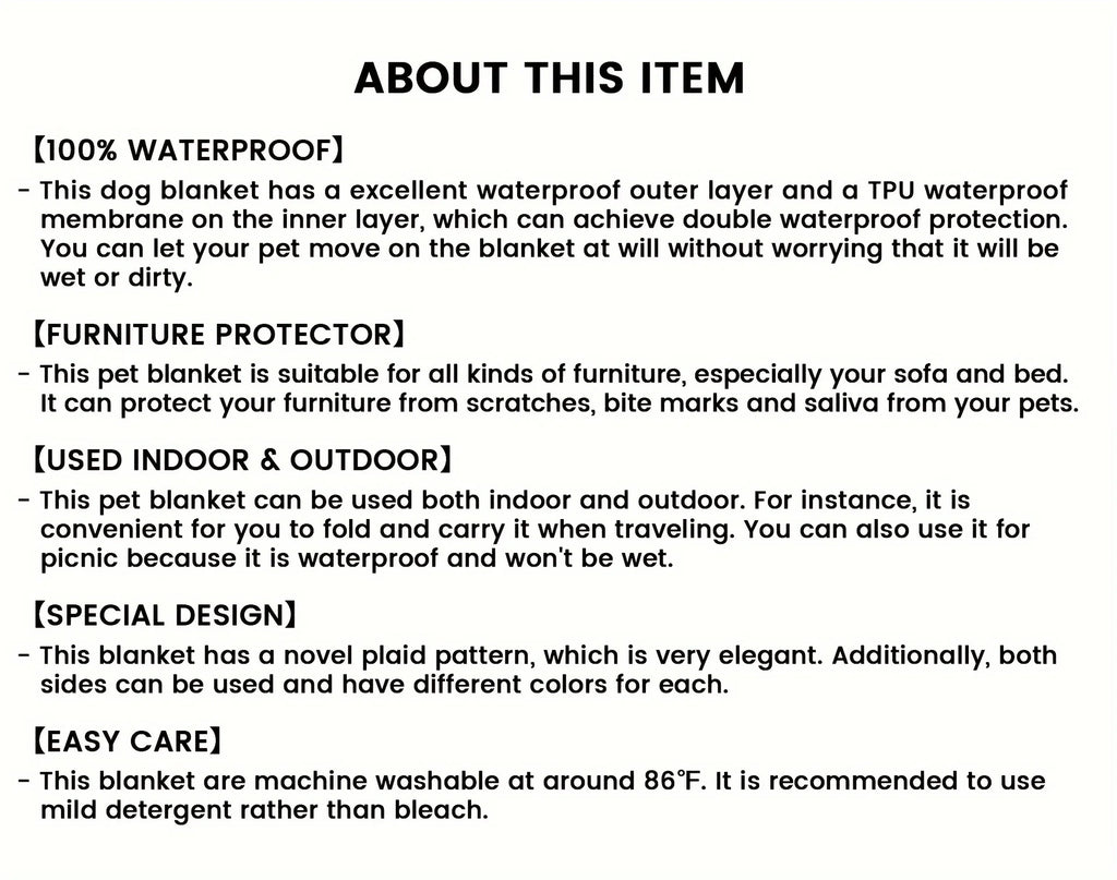 Waterproof & Non-Slip Pet Blanket