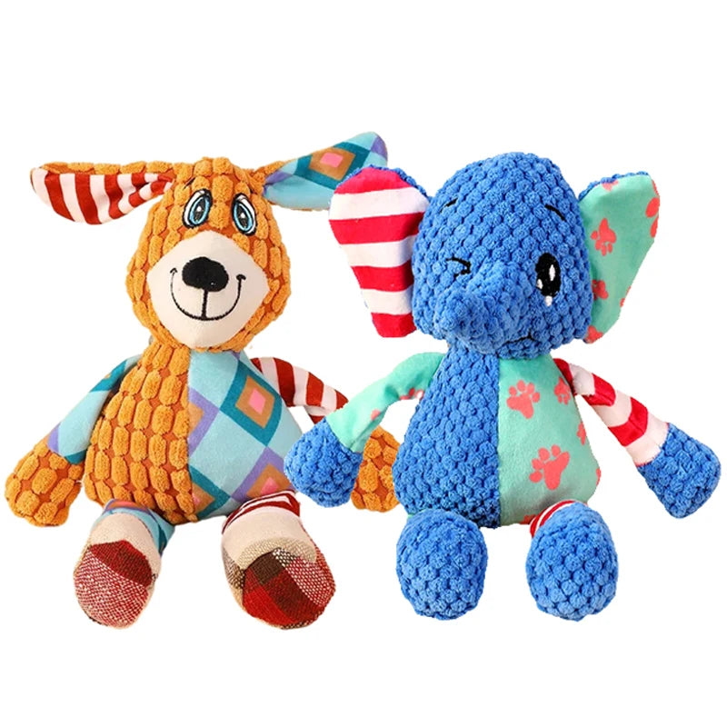 Squeaky Plush Animal Dog Toy