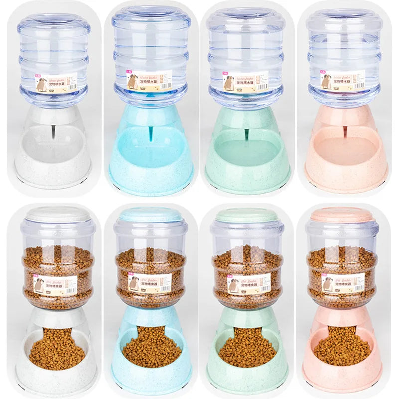 3.8L Capacity Automatic Pet Feeder & Water Dispenser
