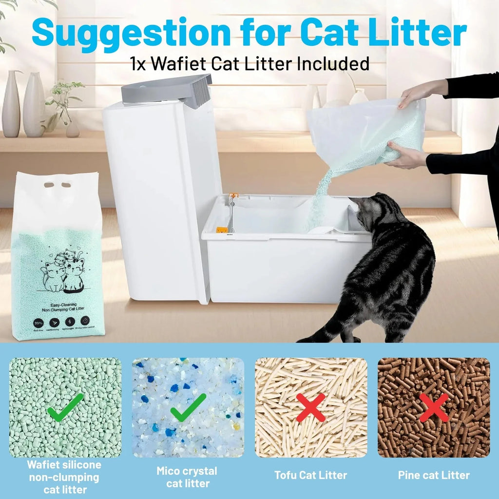 Pull-N-Scoop Semi-Automatic Cat Litter Box
