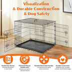 Heavy-Duty Folding Metal Dog Cage