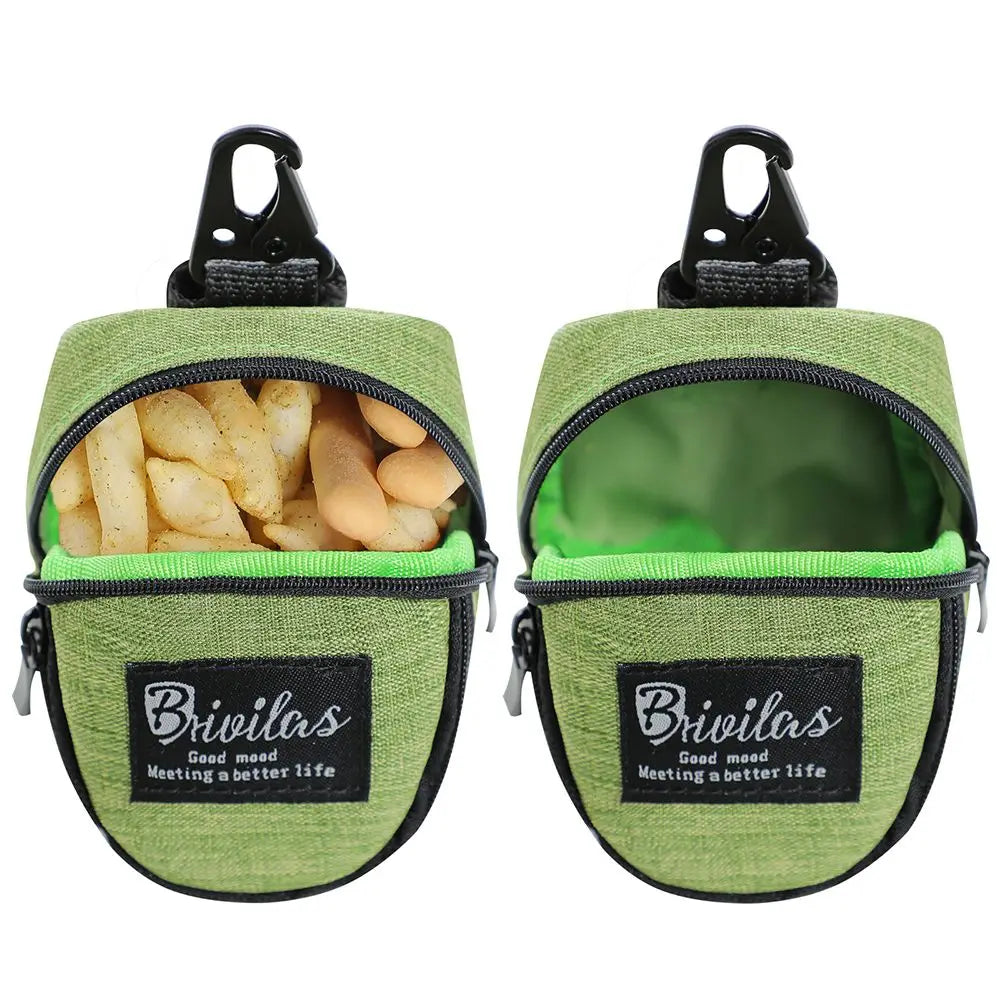 Multifunctional Dog Treat Pouch with Poop Bag Dispenser
