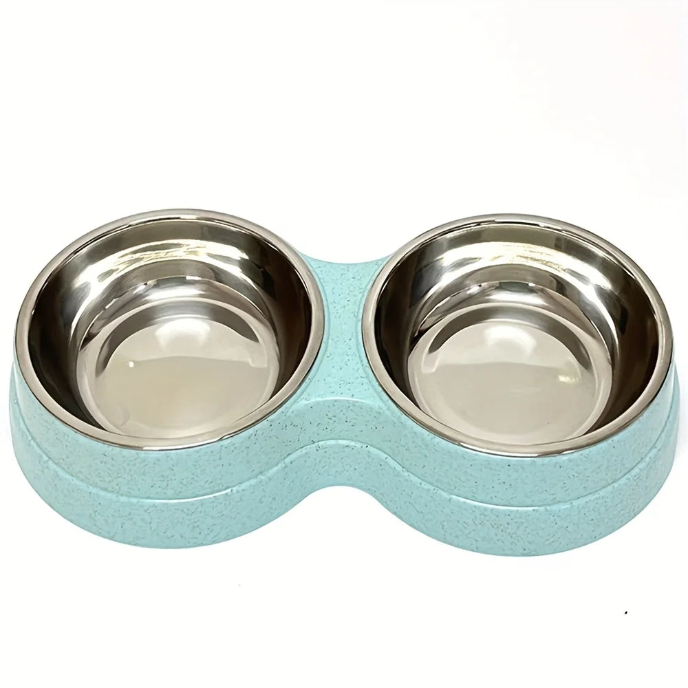 Dual Stainless Steel Pet Bowl