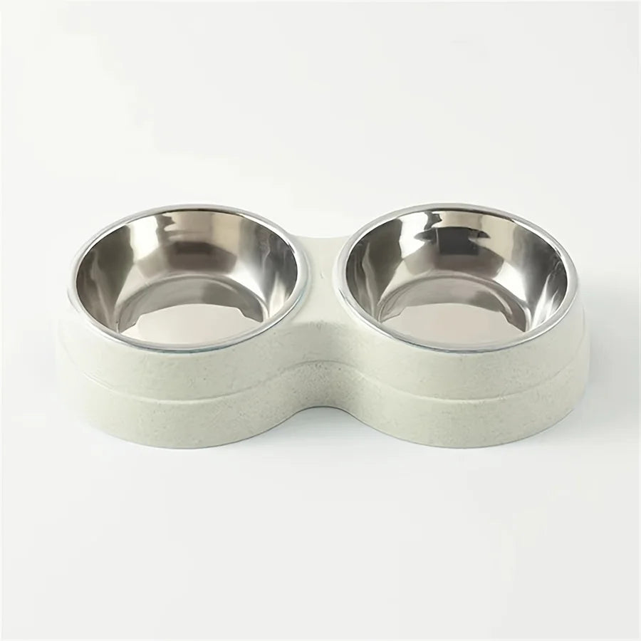 Dual Stainless Steel Pet Bowl
