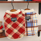 Winter Warm Plaid Dog Fleece Vest