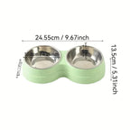 Dual Stainless Steel Pet Bowl