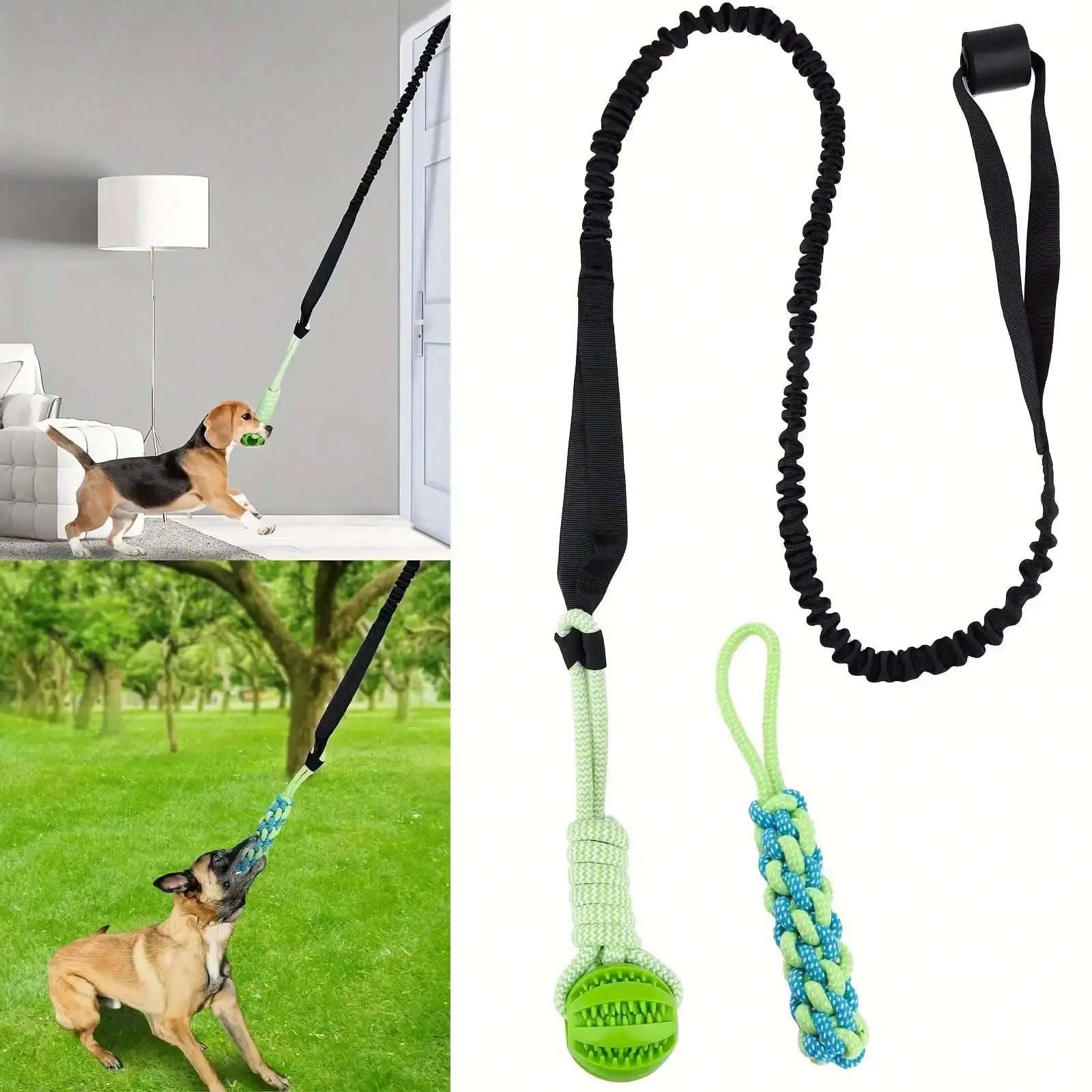 3PCS Bungee Rope & Ball Toys for Indoor & Outdoor Play