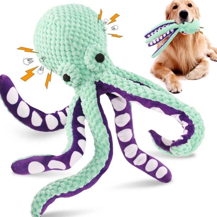 Octopus Plush Dog Toy
