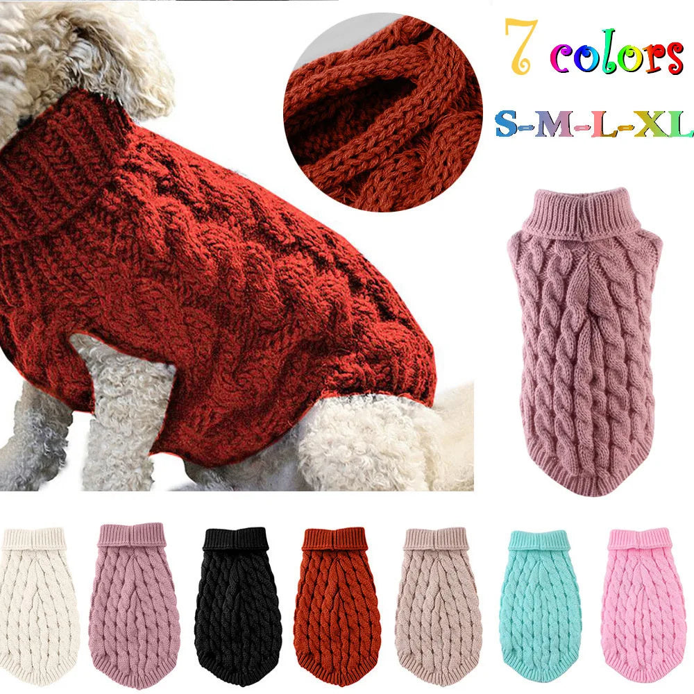 Winter Knitted Dog Sweater