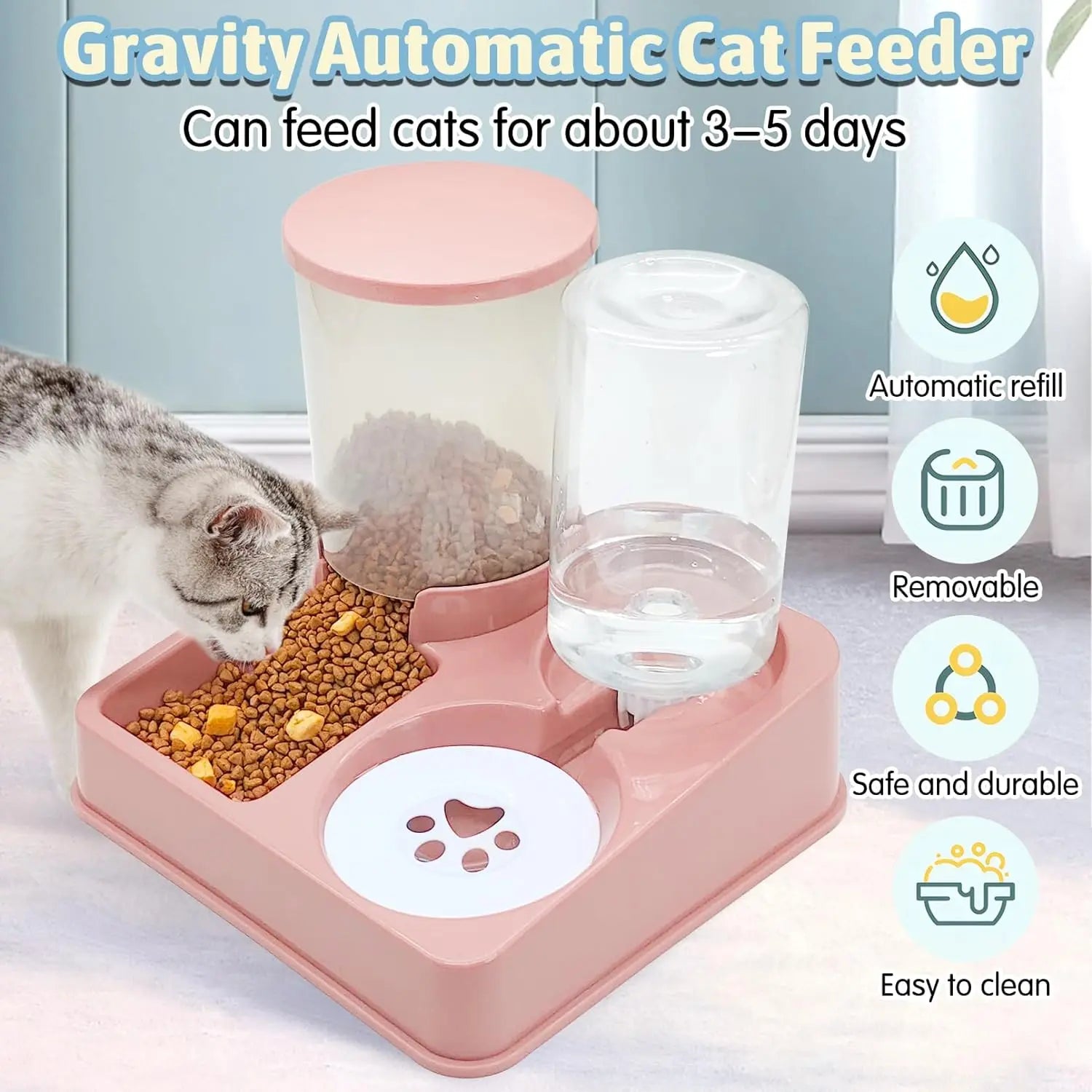 2-in-1 Automatic Cat & Dog Feeder