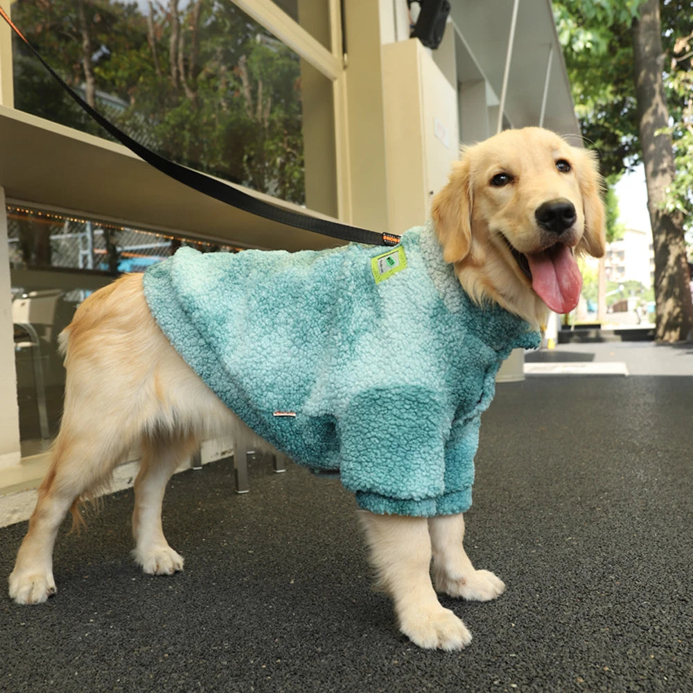 Lamb Wool Winter Coat for Large Dogs