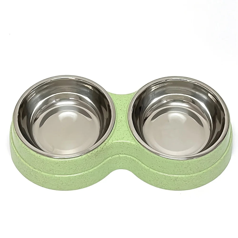 Dual Stainless Steel Pet Bowl