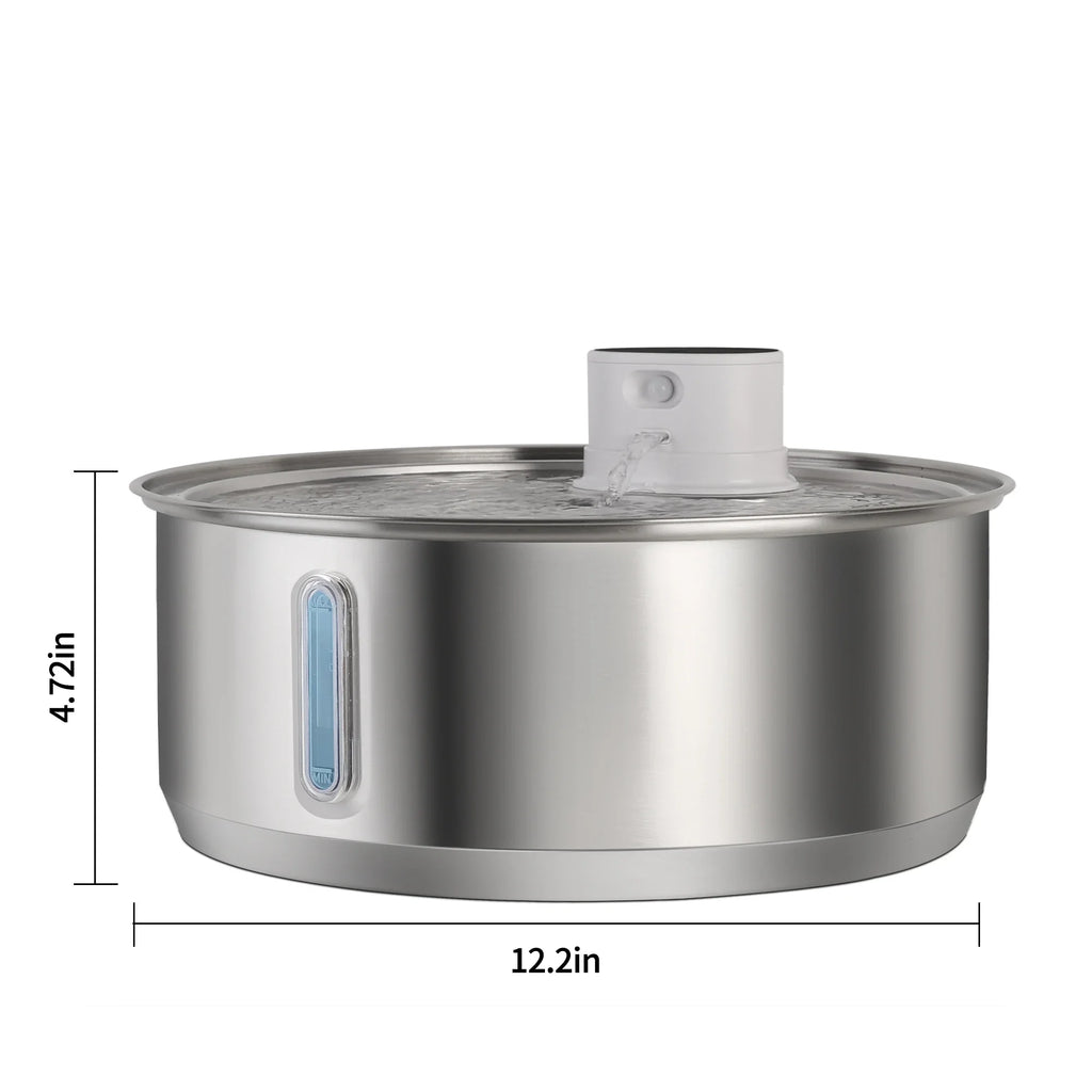 8L Smart Stainless Steel Automatic Pet Water Fountain