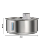 8L Smart Stainless Steel Automatic Pet Water Fountain